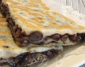  红豆|用自制的蜜红豆做的红豆饼