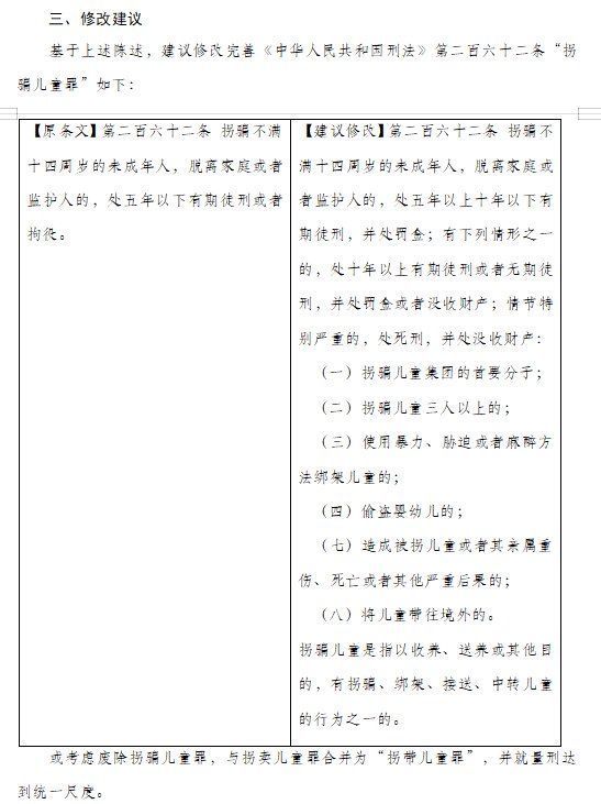 孙卓案代理律师向全国人大法工委建议废除拐骗儿童罪：与拐卖罪合并，统一量刑尺度