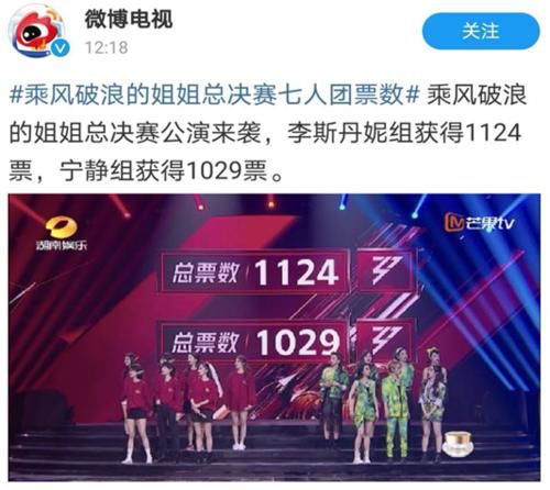  险胜|《浪姐》六公比赛结果发布后秒删，李斯组险胜，节目组又在搞事