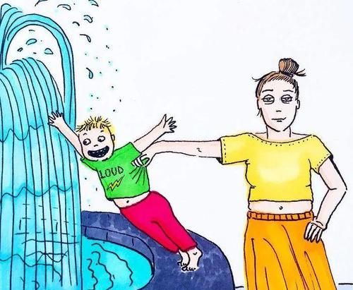  画下|一位妈妈用“怪异”的画风，画下她与熊孩子的日常，感动无数父母