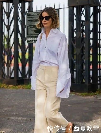 分烟管裤|九分裤+平底鞋,才是早秋最潮搭配