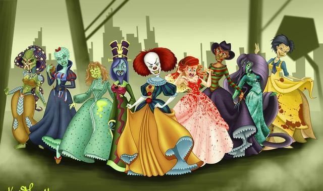  迪士尼|迪士尼公主变成恐怖“怪物”，丧尸让人害怕，吸血鬼画风妖娆！