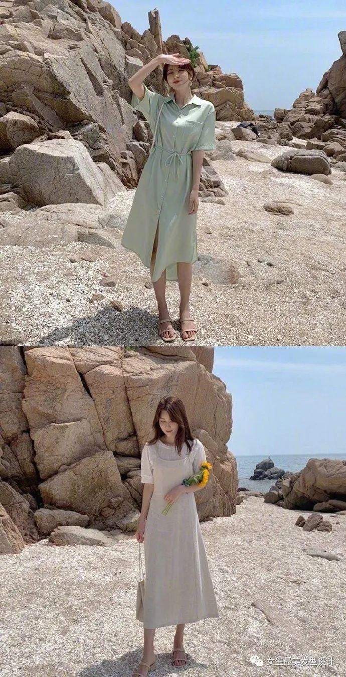  夏日|夏日治愈系穿搭 温柔浅色系的搭配清新甜美。