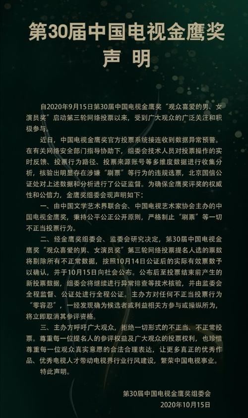  保得住|金鹰奖声明清理刷票行为，赵丽颖重回第一，宋茜桂冠保得住吗？