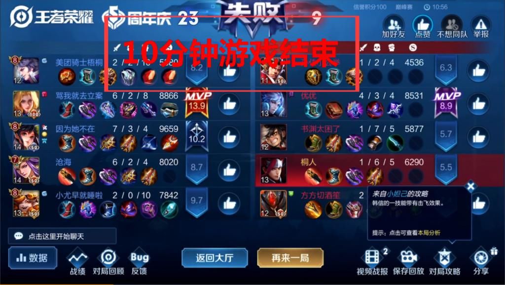 游戏|寂然巅峰赛打重开20次！9分钟被推平高地，国一韩信被打笑了