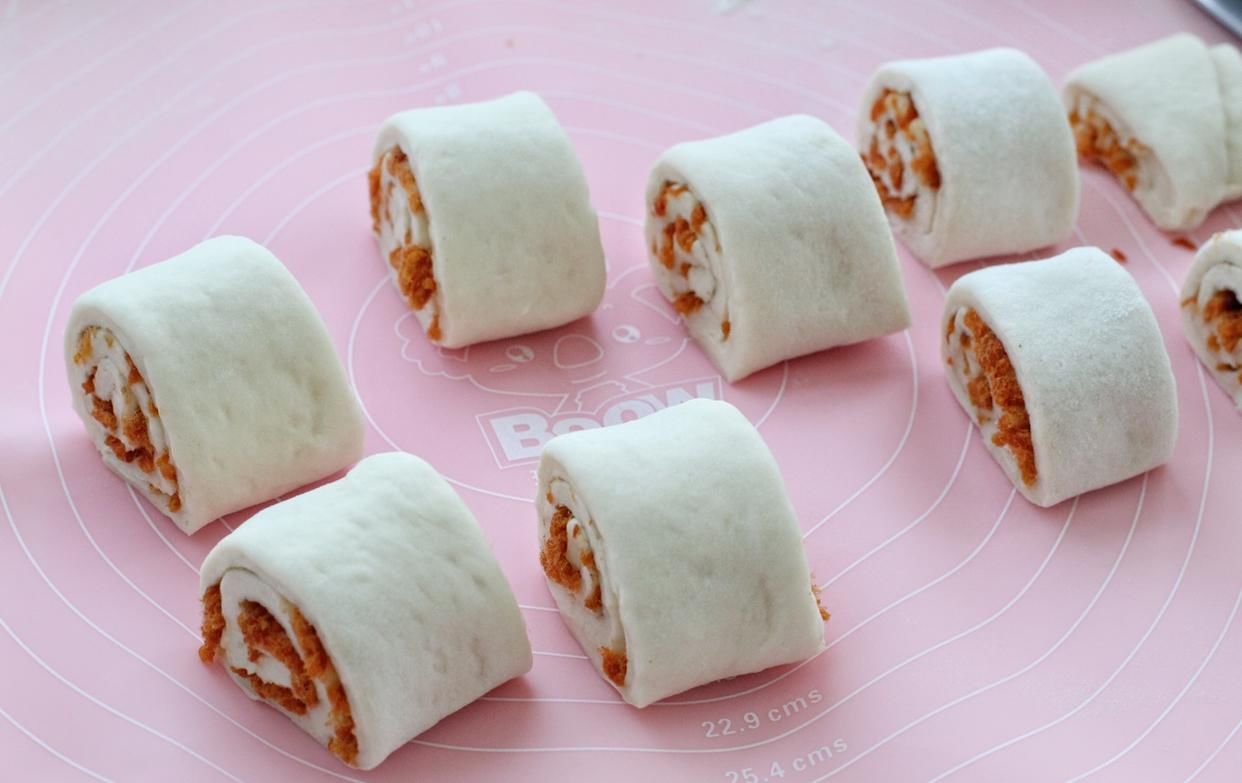  肉松|花卷煎着吃，松软与香脆完美结合，一次发酵省时省力，早餐不愁了