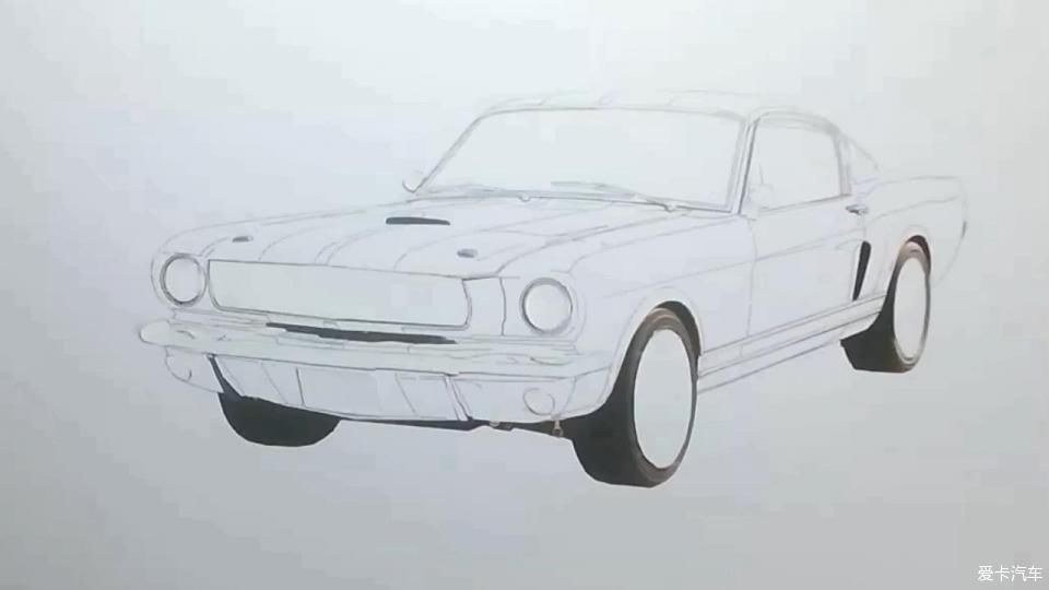 福特|【汽车手绘】福特 1965 Shelby GT35 最后彩蛋