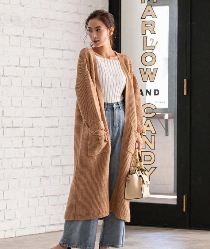 温柔|早晚微凉的秋季,温柔感满满的针织开衫就这样穿,保暖还方便!