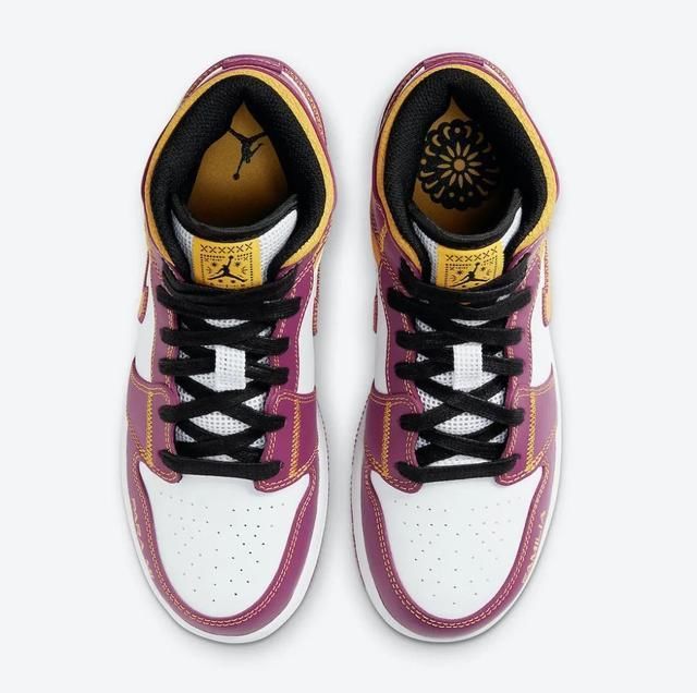 曝光|亡灵节专属配色，AJ1 Mid“Familia”曝光，鞋舌成为最大亮点