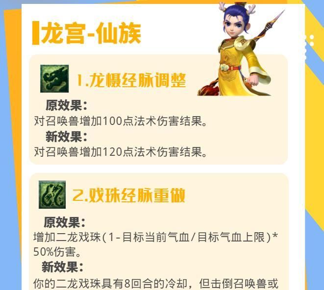 内容|梦幻西游：18门派调整汇总，一图带你看完10月门派调整最新内容！