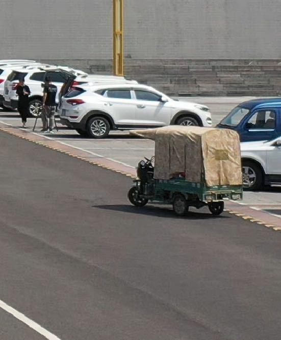  游客|临颍：一名游客正在朝阳门拍照，一扭头包没有了