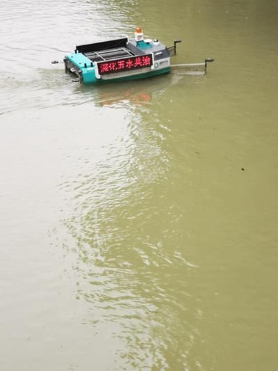  河道|河道来了个好帮手，无人船当上“清道夫”