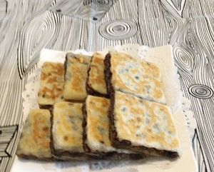  红豆|用自制的蜜红豆做的红豆饼