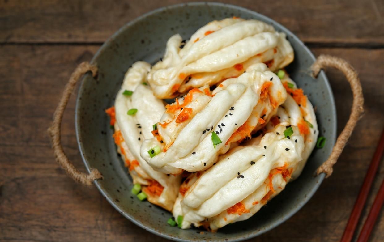  肉松|花卷煎着吃，松软与香脆完美结合，一次发酵省时省力，早餐不愁了