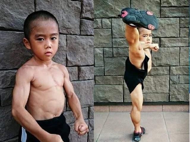 日本|日本小男孩因崇拜李小龙，3岁时疯狂训练，一身肌肉双手满是老茧