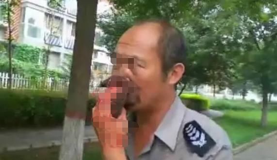  杨某|男子殴打保安30分钟，扬言：我爸是公安副局