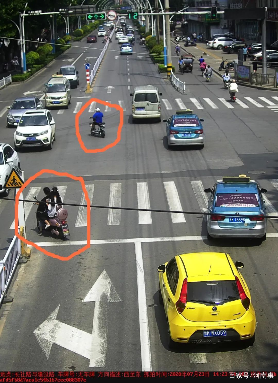 自行车|长葛交警监控：昨天，看谁家电动自行车及三、四轮车逆行、压线啦