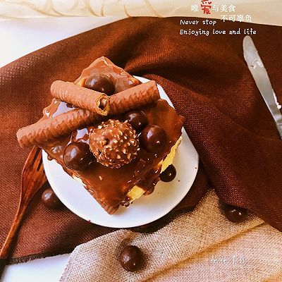  蛋糕|红丝绒巧克力淋面蛋糕