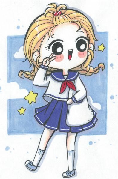  青春校园|解锁甜心少女换装趴！7个步骤画出青春校园风的Q萌女孩