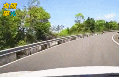 惊险|山路弯多惊险多,鸣笛减速莫超车