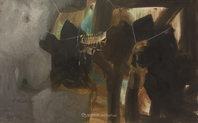  笔触|强烈的笔触和色彩，表现出韧性、肮脏及人性