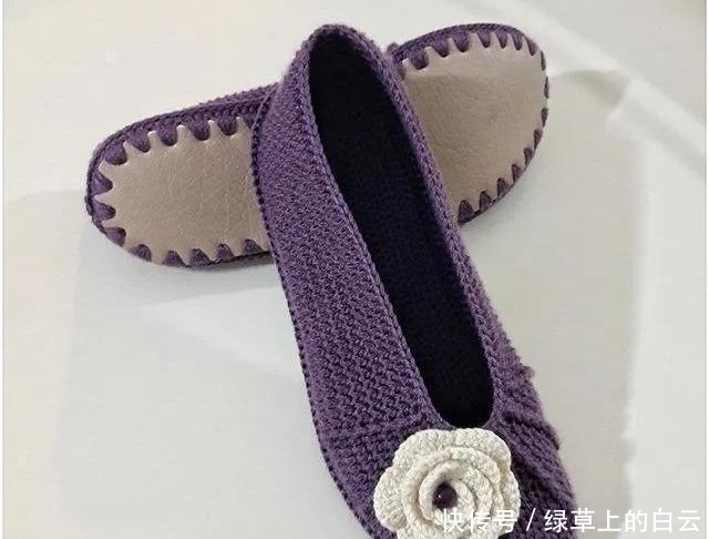  万能|拆下旧鞋子的鞋底，钩织几双万能平底鞋，天天都有新鞋穿，附教程