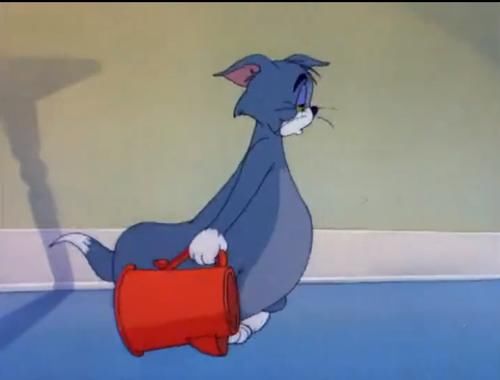 咖啡壶|猫和老鼠：汤姆对壶喝咖啡，结果壶扣到汤姆头上，汤姆又睡着了！