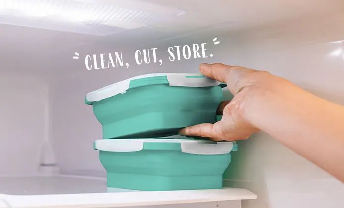  备菜|把砧板挖两个洞，切洗滤一次完成，备菜也可以很轻松