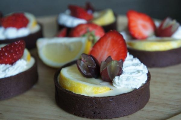  巧克力|柠檬杂果巧克力挞