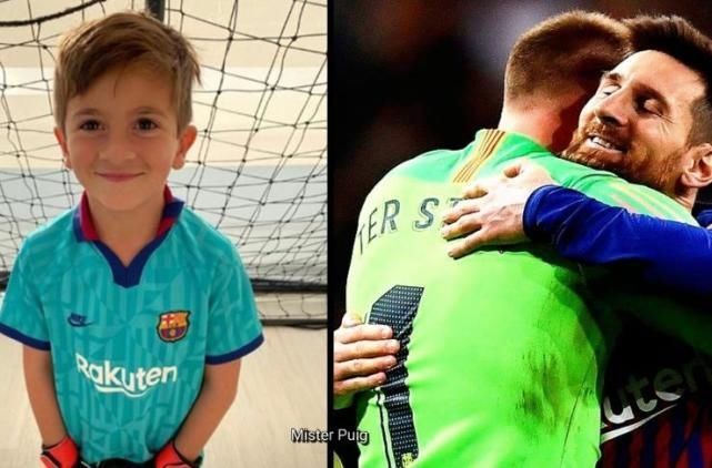  特尔|小蒂总想成为门将！特尔施特根收他为徒：梅西帮过我，就当报恩