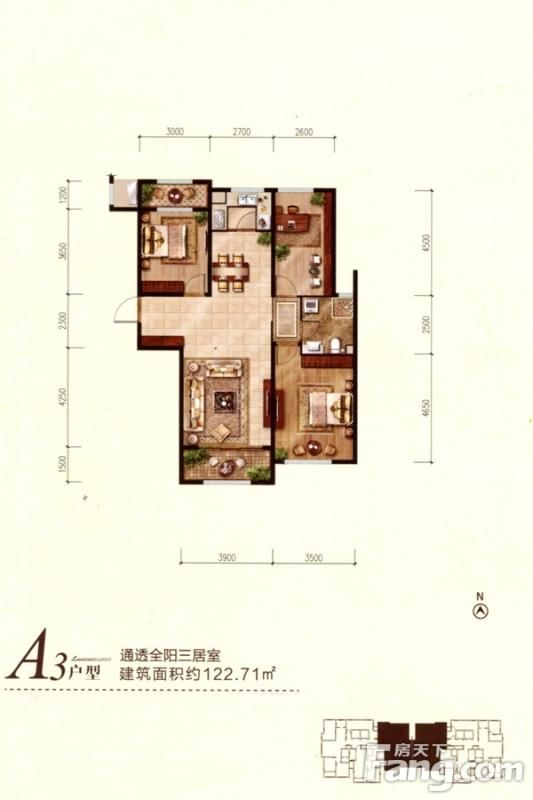  平米|123平米的房子能装修成什么效果？现代风格三居室装修案例