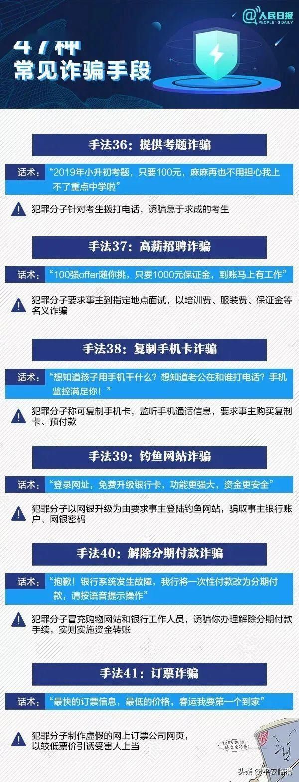 常见|【反电信诈骗】47种常见诈骗手段，你一定要仔细看！
