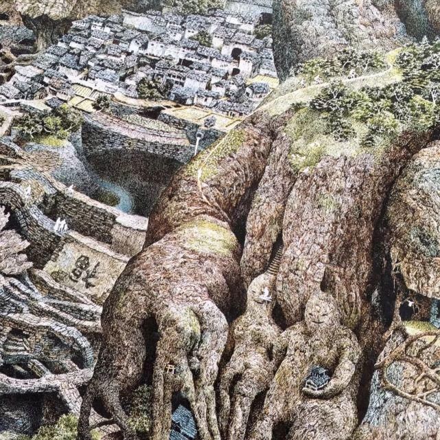  极致|一幅画画了3年，细到要用放大镜，他把钢笔画玩到了极致！