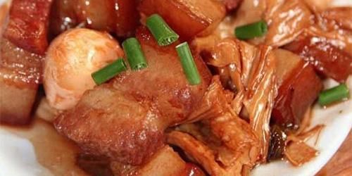  简单|中国菜：黑腐竹红烧肉，素丸竹笋胜瓜烩，娃娃菜炒香菇的简单做法