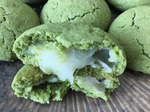 曲奇|超级有料的抹茶夹心麻薯曲奇,软软糯糯超好吃的点心,趁热最好吃哦!