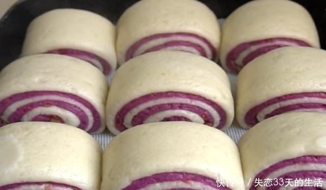 馒头|新手也能做的紫薯花卷,个个层次丰富,柔软香甜,孩子最爱吃