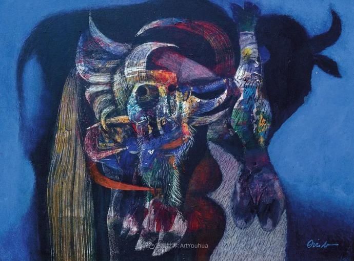  笔触|强烈的笔触和色彩，表现出韧性、肮脏及人性