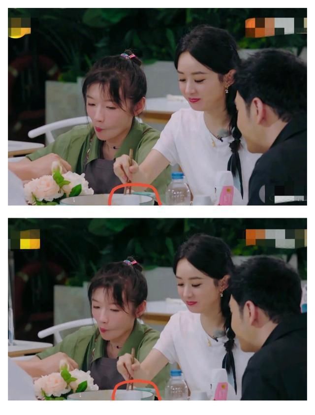  家教|赵丽颖餐桌上“用筷子狂拔菜”引争议，遭网友吐槽：家教不严