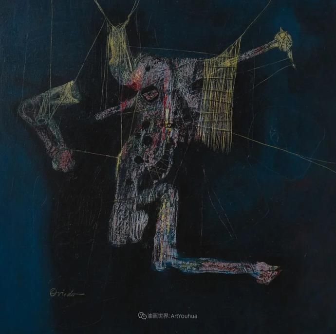  笔触|强烈的笔触和色彩，表现出韧性、肮脏及人性