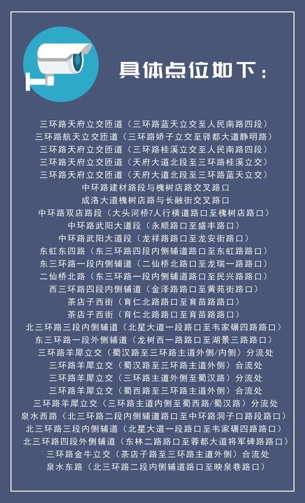 机动车|@成都机动车驾驶员新一批电子警察抓拍设备启动