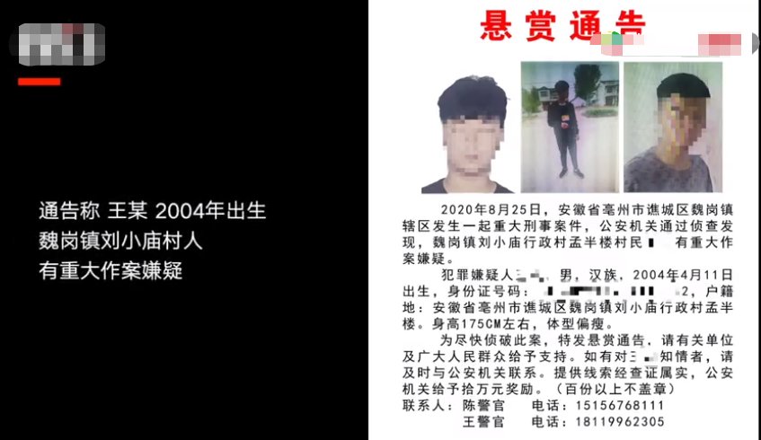 安徽|安徽亳州涉嫌杀害婶婶16岁嫌犯落网画面曝光 此前警方悬赏10万通缉