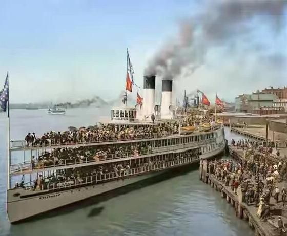 电车|清代末期的美国，高楼林立电车横行，你敢相信这是100年前美国？