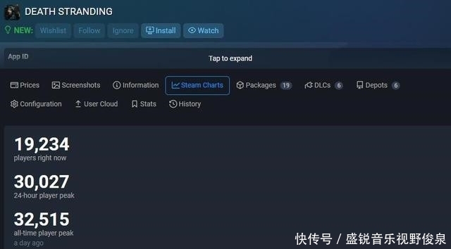 入围|《死亡搁浅》Steam在线玩家峰值3万 入围当前热门