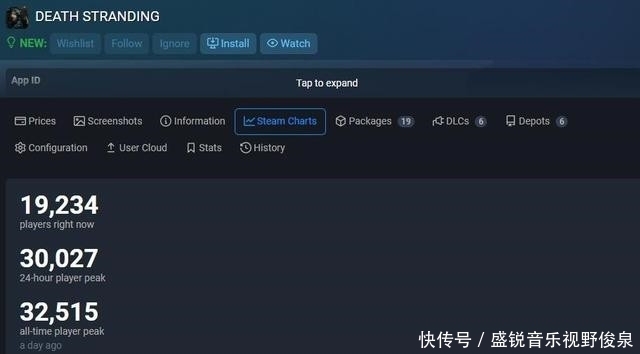  入围|《死亡搁浅》Steam在线玩家峰值3万 入围当前热门