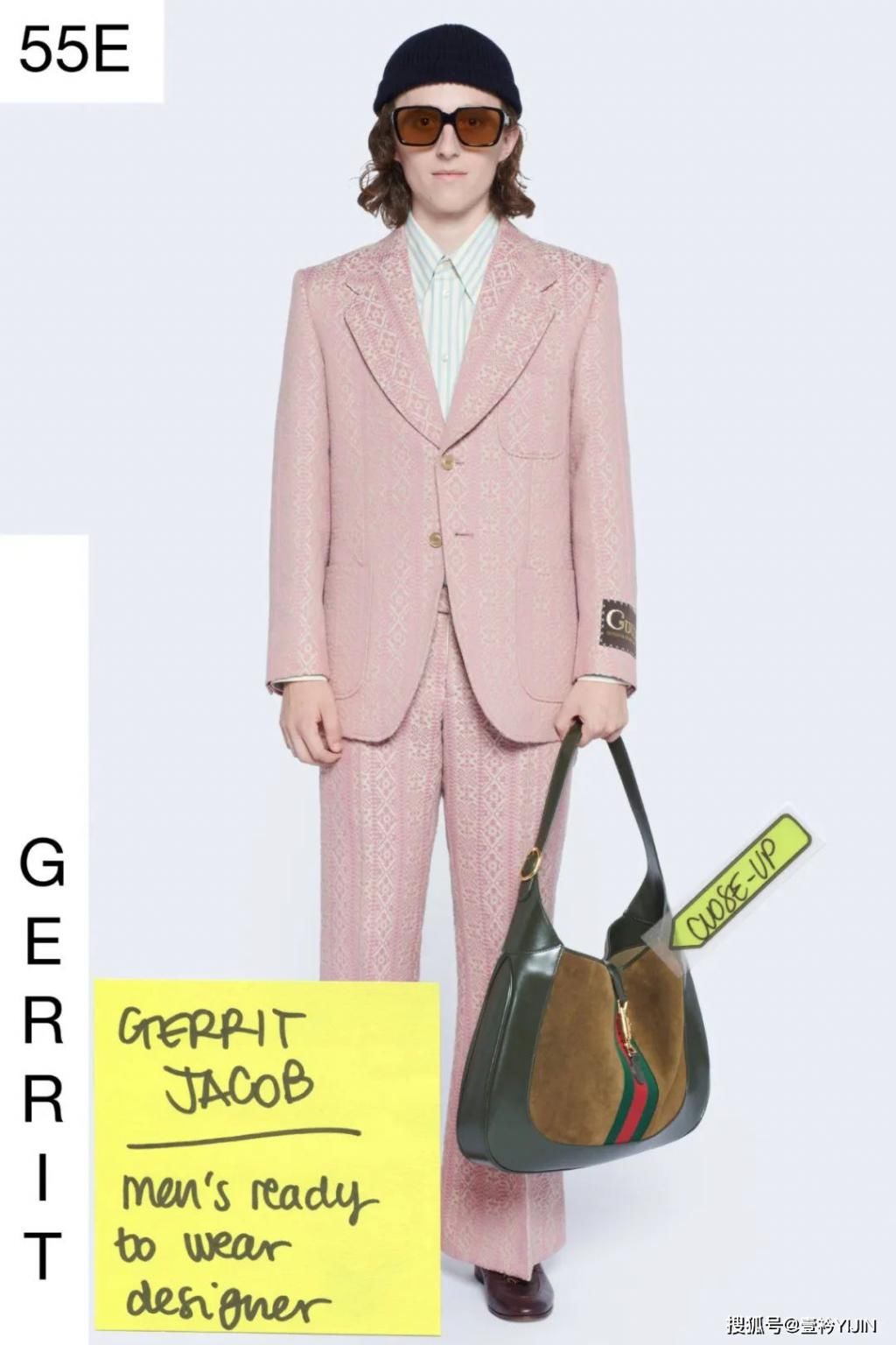  女孩|GUCCI 2021Resort | 打破常规时装周发布的便利贴女孩