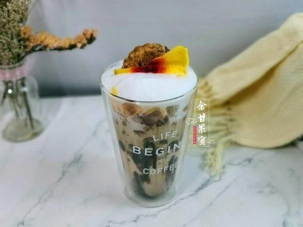  咖啡机|代餐巧搭配，有饼干水果，牛奶和咖啡，味好料多这杯管饱