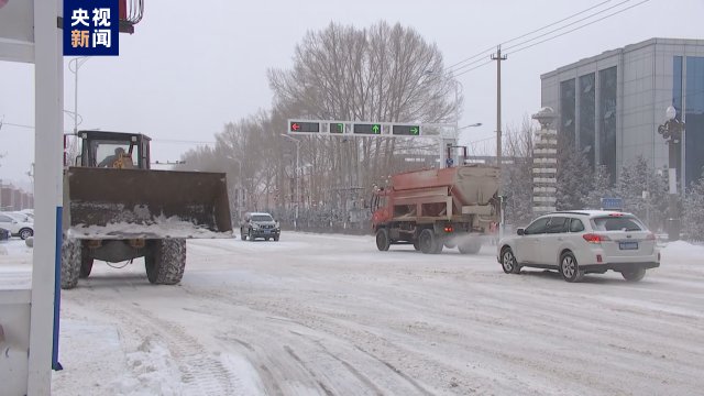 内蒙古通辽市出现大范围降雪