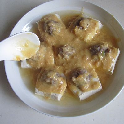  肉馅|咸蛋黄豆腐酿丸子