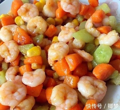 虾仁|三色虾仁色香味俱全,营养美食,小朋友常吃长个聪明,学习好