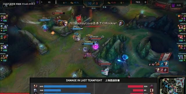  TES|LPL忍界大战尘埃落定，IG连拿两局险胜TES，积分榜第二！